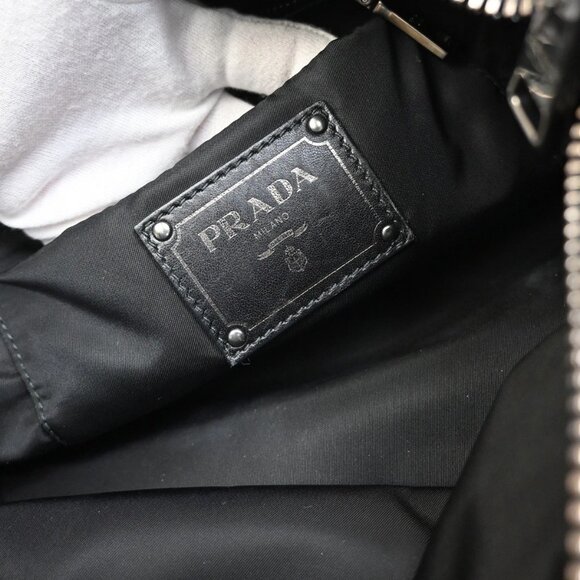 PRADA Tessuto Bicolor 2Way Shoulder Hand Bag Nylon Nappa Leather BK BE 77YH555 - Picture 15 of 16